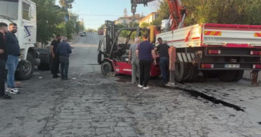 Kayseri'de forklift kazası: 1 yaralı