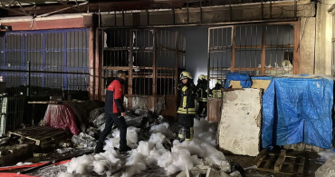 Kayseri'de Mobilya Atölyesinde Yangın Çıktı