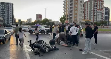 Kayseri'de motosiklet kazasında ilk müdahale çevik kuvvet şube müdürü tarafından yapıldı
