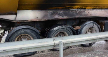 Kayseri'de Tır Lastiğinde Yangın Kontrol Altına Alındı