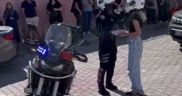 Keşan'da motosikletli polis timleri sınava geç kalan öğrencilerin imdadına yetişti