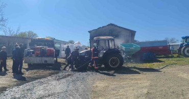 Keşan'da Traktör Yangını: Kullanılamaz Hale Geldi