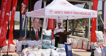 Kırıkhan'da 30 milyon liralık tohum desteği üreticilere ulaştırıldı