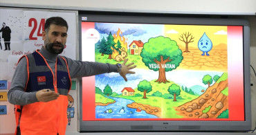 Kırsal Okullarda Kitap Sevgisi ve Afet Bilinci Aşılanıyor