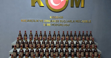 Kırşehir'de kaçak içki operasyonu: 65 şişe ele geçirildi