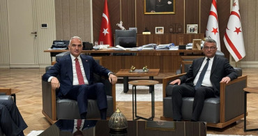 KKTC Cumhurbaşkanı Tufan Erhürman ile Kültür ve Turizm Bakanı Mehmet Nuri Ersoy'un Görüşmesi