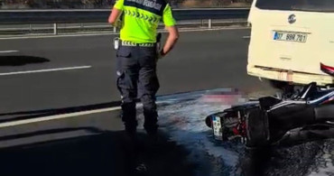 Kocaeli'de panelvana çarpan motosikletli ağır yaralandı