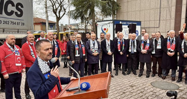 Kocaeli'den Gazze'ye Yardım Tırları Dualarla Yola Çıktı