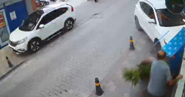 Kontrolden çıkan otomobil iş yerine daldı, facianın eşiğinden dönüldü