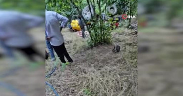 Kontrolden çıkan traktöre bağlı ilaçlama motoru altında kalan kadın hayatını kaybetti