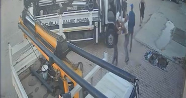 Konya'da sanayi sitesinde kavga anları güvenlik kamerasına yansıdı