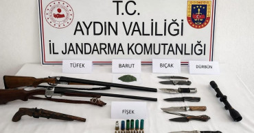 Köşk'te Ruhsatsız Silah ve Mühimmat Ele Geçirildi