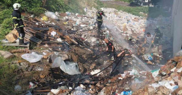 Kozlu'daki inşaat yangını itfaiye ekipleri tarafından söndürüldü