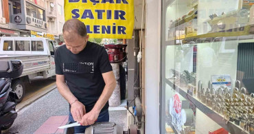 Kurban Bayramı Öncesi Bıçak Bileme Ustalarının Yoğun Mesaisi