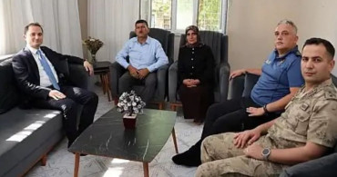Kurtalan kaymakamı başara şehit aileleriyle görüştü