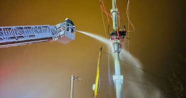 Kurtalan'da Elektrik Trafosunda Yangın Çıktı