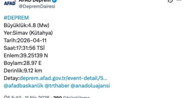 Kütahya Merkezli Deprem Bursa'da Hissedildi