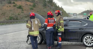 Kuzey Marmara Otoyolu'nda Dolu Yağışı Sonrası Zincirleme Kaza