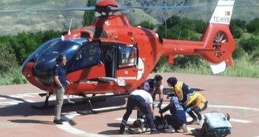 Malatya'da Evinde Düşen Vatandaş Hava Ambulansıyla Hastaneye Sevk Edildi
