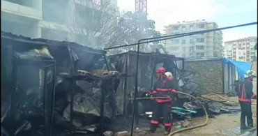 Malatya'da Şantiyede Yangın Panik Yarattı
