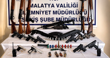 Malatya’da silah teşhirine operasyon: 56 şüpheli yakalandı