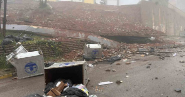 Maltepe'de Okul İstinat Duvarı Çöktü