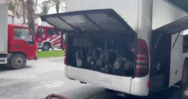 Manavgat'ta Park Halindeki Otobüste Yangın Çıktı