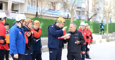 Manisa'da Deprem Tatbikatı Gerçekleştirildi