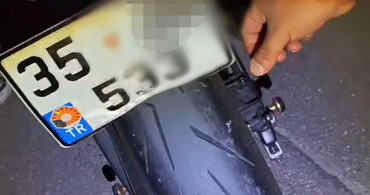 Manisa'da katlanır plakalı motosiklete 156 bin TL ceza