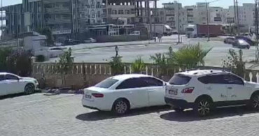 Mardin'deki tır kazası güvenlik kamerasına yansıdı
