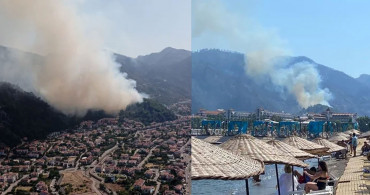 Marmaris'te korkutan yangın! Ekipler seferber oldu!