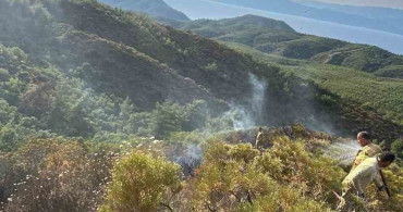 Marmaris'teki yıldırım kaynaklı orman yangını söndürüldü