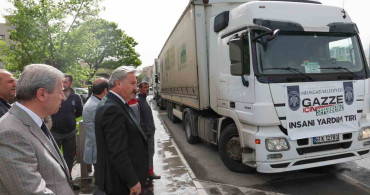 Melikgazi Belediyesi Gazze'ye Yardım Tırlarını Gönderdi