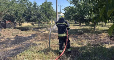 Menteşe ilçesinde yangın büyümeden kontrol altına alındı