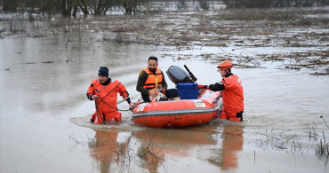 Meriç Nehri Taşkınında Hayvanlar Kurtarıldı