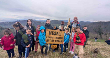 Meşeli İlkokulu ve Ortaokulu'ndan Hatıra Ormanı Projesi