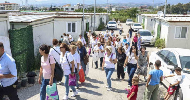 Mezitli’nin kadınları Hatay’da dayanışma için buluştu