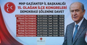 MHP Gaziantep ilçe teşkilatları 15. olağan kongre takvimi açıklandı