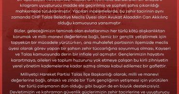 MHP’den uyuşturucuyla yakalanan CHP’li meclis üyesine tepki