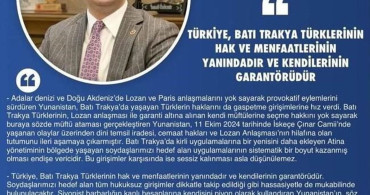 MHP'li Özdemir: Türkiye, Batı Trakya Türklerinin hak ve menfaatlerinin yanındadır ve garantörüdür