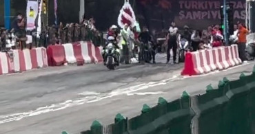 Motodrag Yarışlarında Kaza: Sürücü Yaralandı