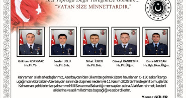 MSB, Azerbaycan-Gürcistan Sınırında Düşen Uçaktaki Şehit Askerlerin Kimliklerini Açıkladı