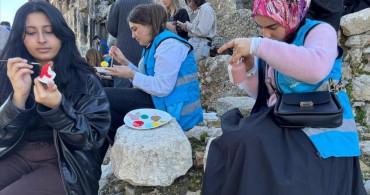 Muğla'da Genç Sanatçılar Tlos Antik Kenti'nde Tarihe Tanıklık Etti