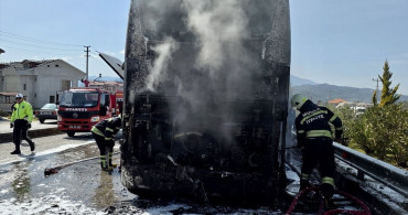 Muğla'da Yolcu Otobüsünde Yangın Çıktı