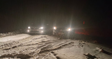 Muş'ta Kar Yağışı Nedeniyle Mahsur Kalanlar Kurtarıldı