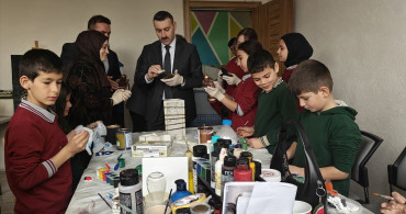 Muş'ta Öğrencilerden Sultan Alparslan Temalı Sanat Eseri