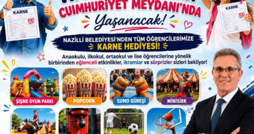 Nazilli Belediyesi, öğrencilere karne hediyesi etkinliği düzenliyor