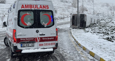 Nevşehir'de İşçi Servisi Devrildi: 14 Yaralı