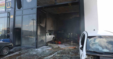 Nevşehir'de oto tamir dükkanında yangın: 5 kişi dumandan etkilendi
