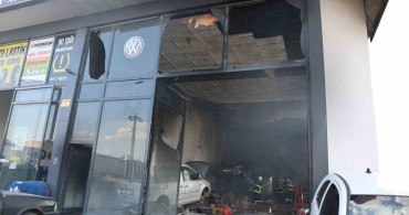 Nevşehir'de oto tamircisinde yangın: Kur’an-ı Kerim ve Türk bayrağı zarar görmedi